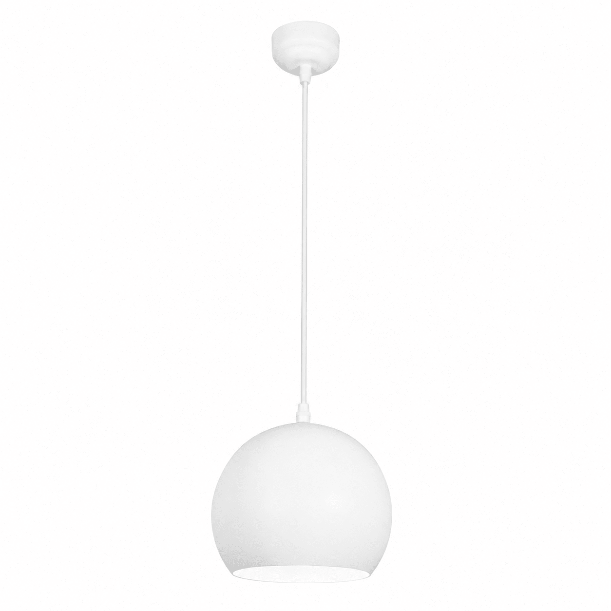 White pendant light on a white background