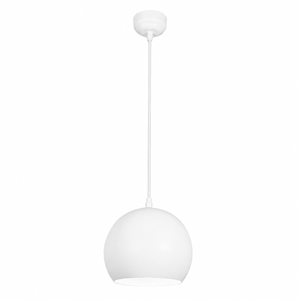 White pendant light on a white background