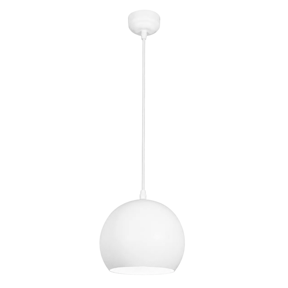 White Metal Dome Pendant