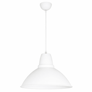 White pendant light on a white background