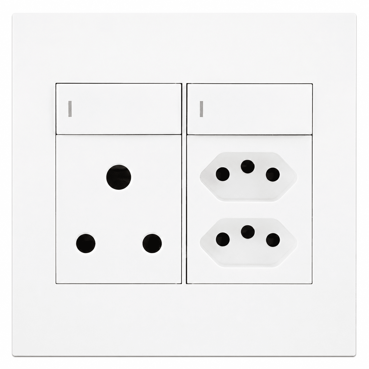 16A Double Slim RSA Socket with Switches - 4x4