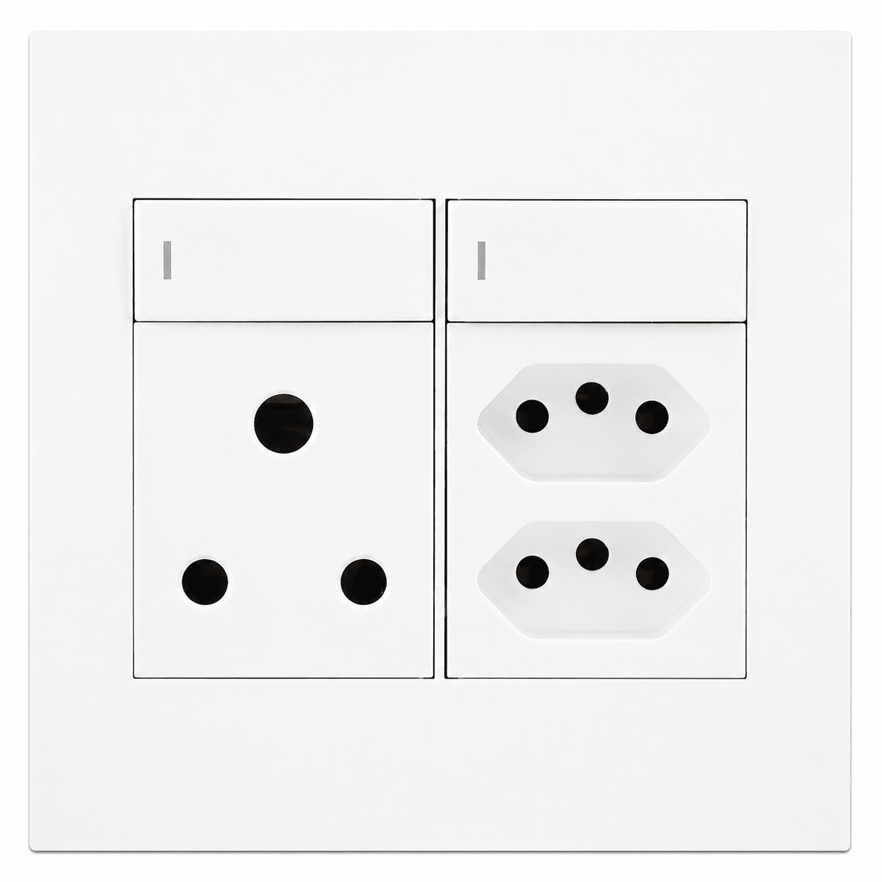 16A Double Slim RSA Socket with Switches - 4x4