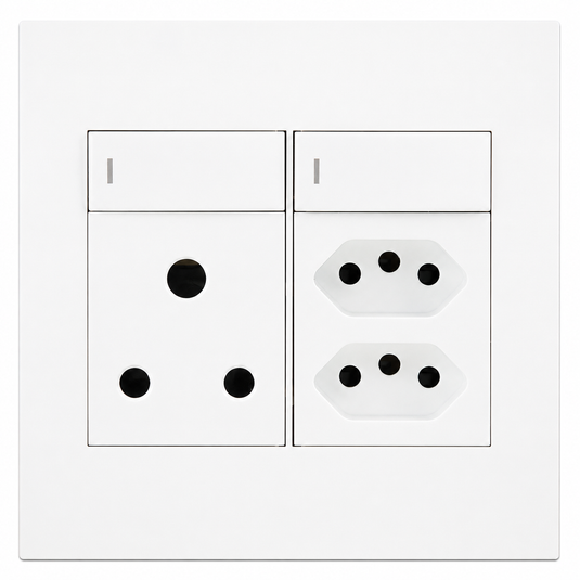 16A Double Slim RSA Socket with Switches – 4×4