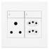 16A Double Slim RSA Socket with Switches – 4×4