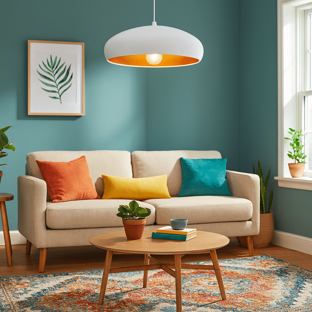 Mogano1 White & Copper Pendant Light