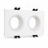 White double circular light fixture on a white background