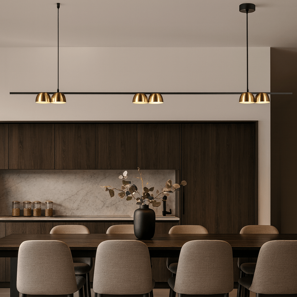 Dallas 1500 Linear Pendant - Black & Gold