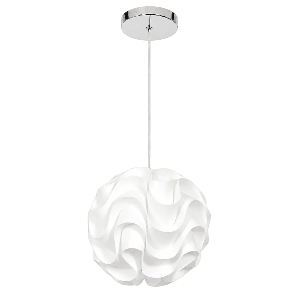 White Wavy Polypropylene Pendant