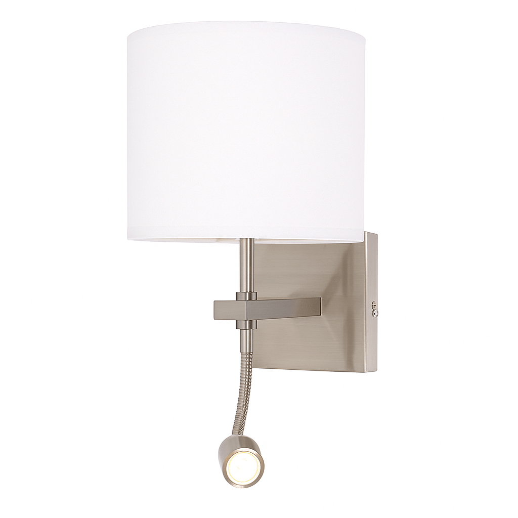 Hopkins Satin Chrome Wall & Reading Light