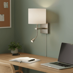 Hopkins Satin Chrome Wall & Reading Light