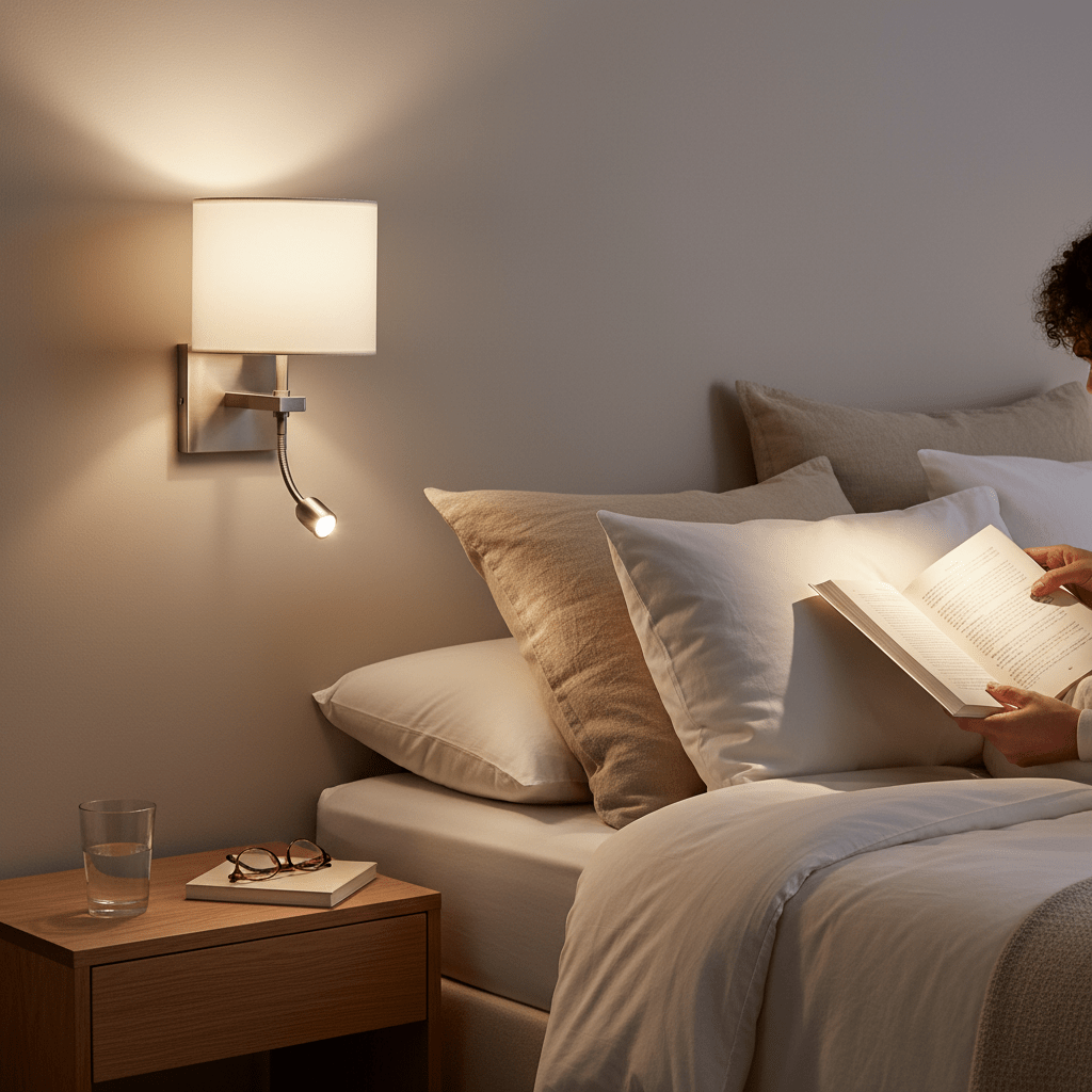 Hopkins Satin Chrome Wall & Reading Light