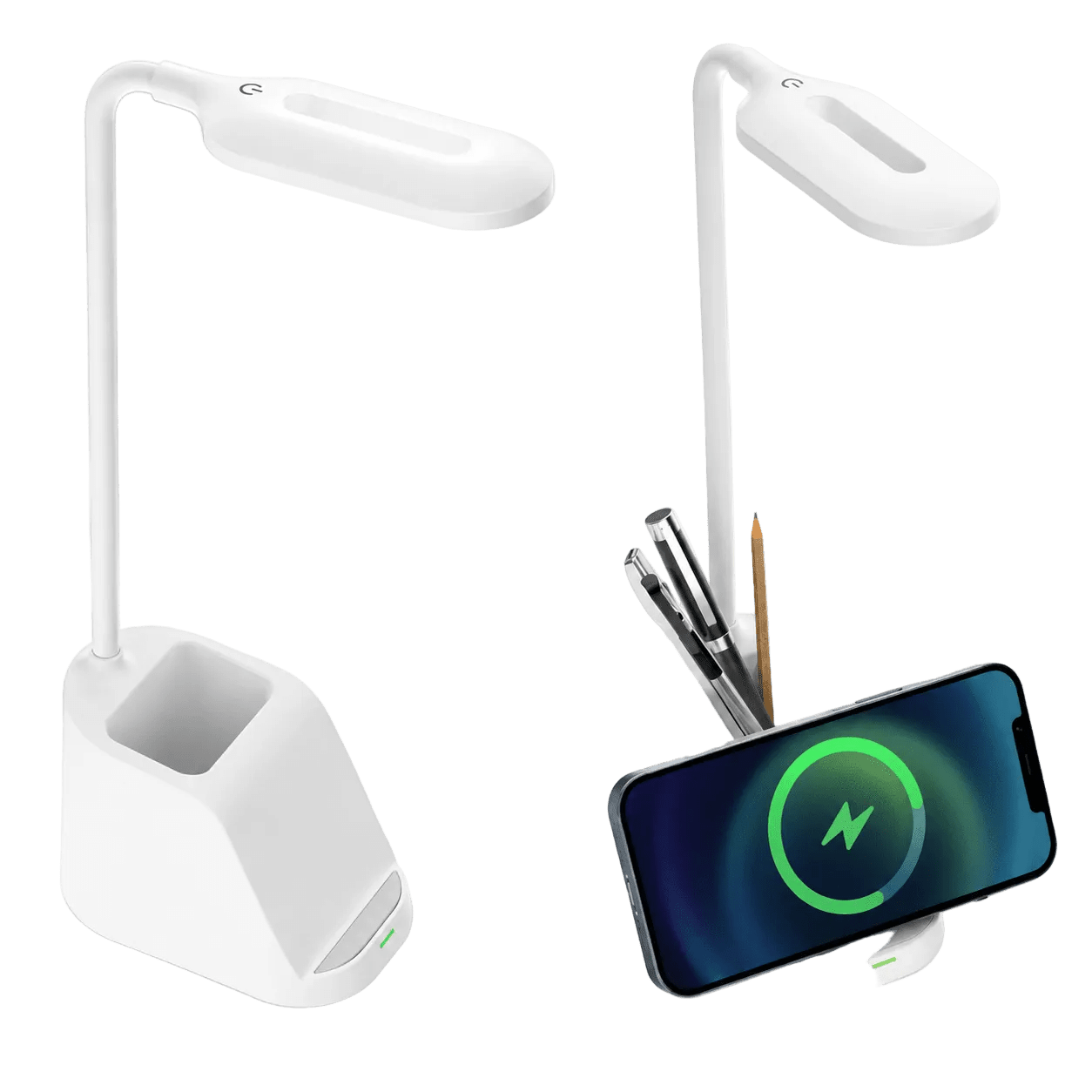 LED Table Lamp with Wireless Charging - White