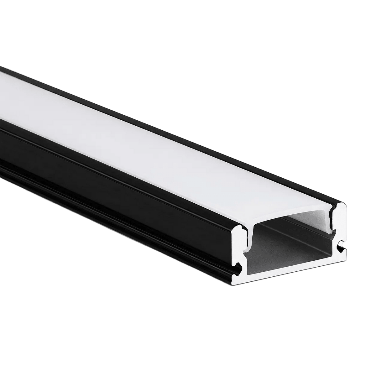 Slim27 Black LED Strip Profile Surface 2m