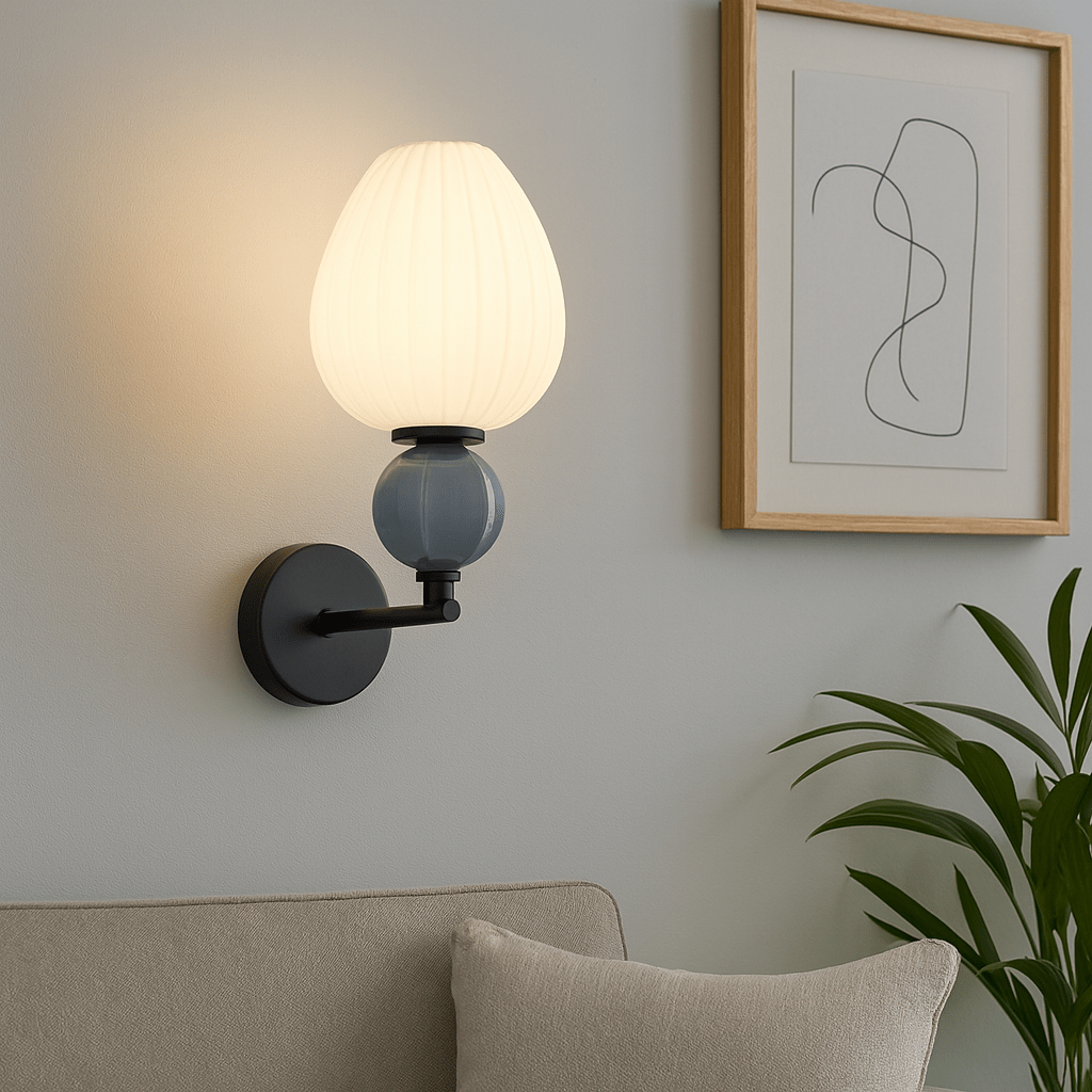 K-Light ceramic opal grey indoor wall light for decorative rooms