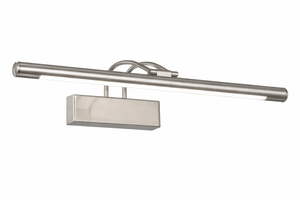 Modern wall-mounted light fixture with a rectangular shade on a white background