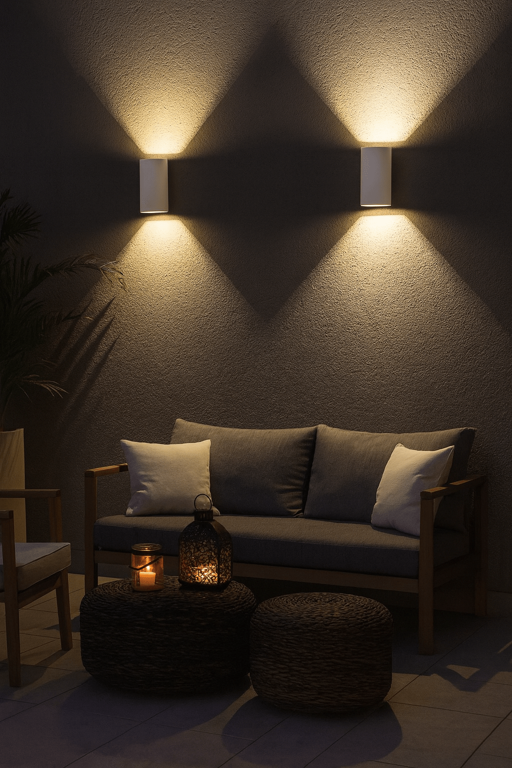 Evok White LED Outdoor Wall Light