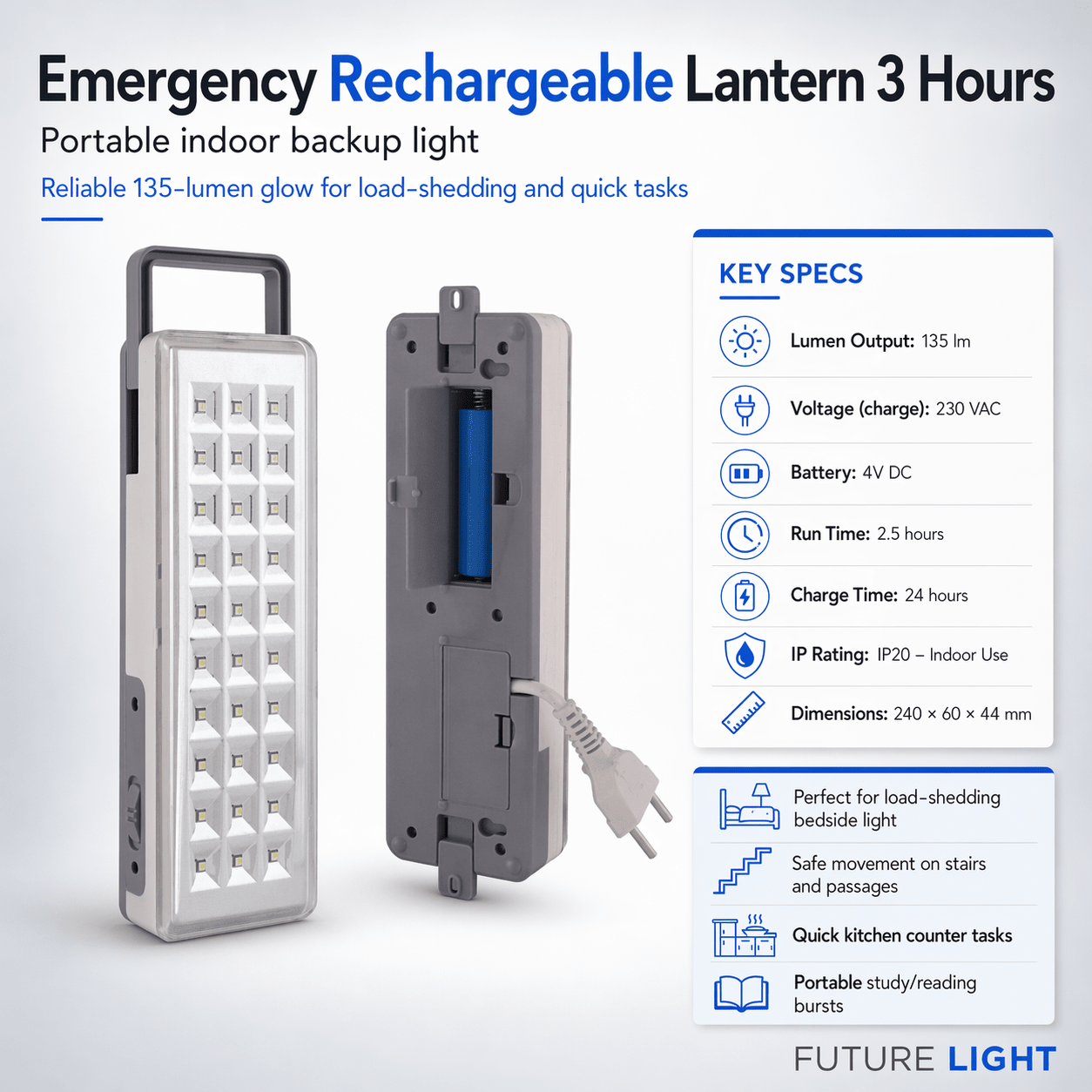 Emergency Rechargeable Lantern 3 Hours