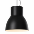 Black pendant light on a white background