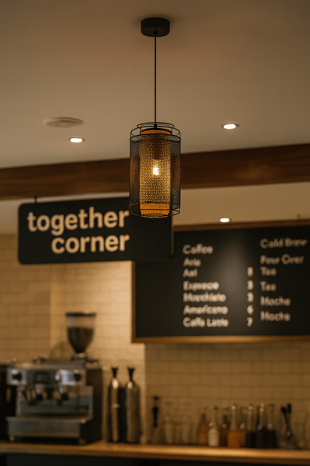 Boston Metal Pendant - Black & Gold