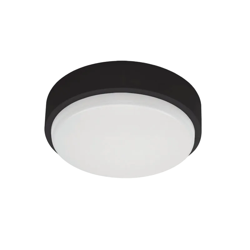 Flo Medium Matt Black LED Bulkhead - Coastal