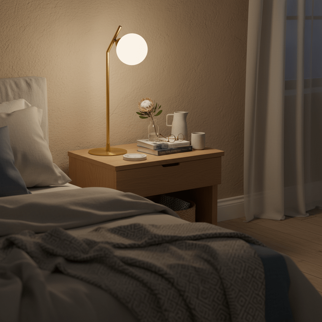 G9 Glass & Gold Table Lamp