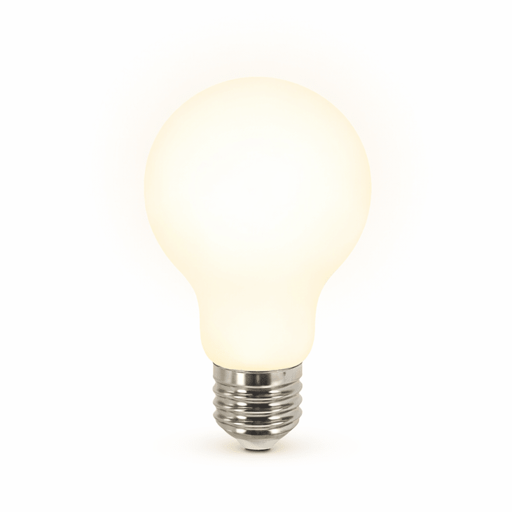 Light bulb on a white background