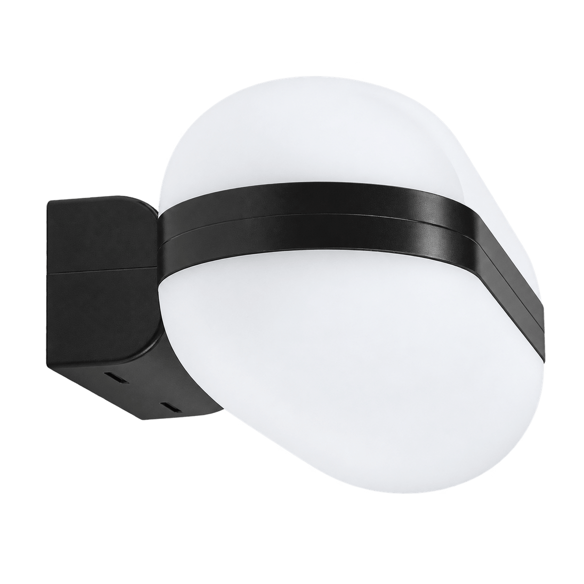 10W black PC outdoor LED wall light with transparent background