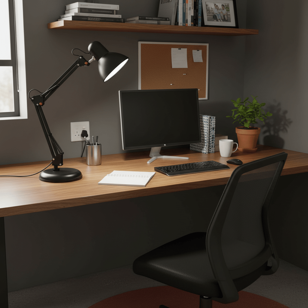 PVC / Metal Adjustable Desk Lamp