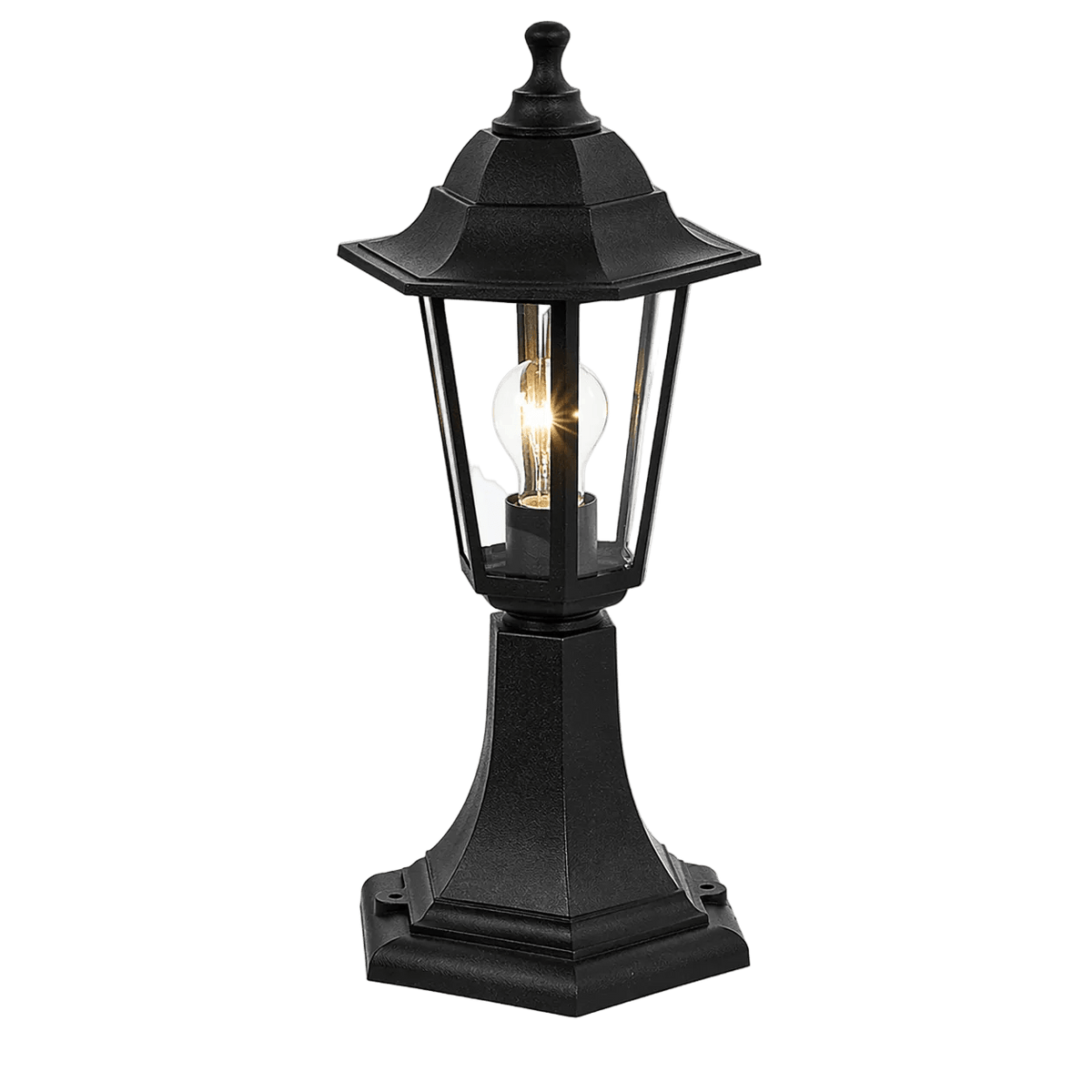 Black Outdoor Pillar Lantern LED IP44