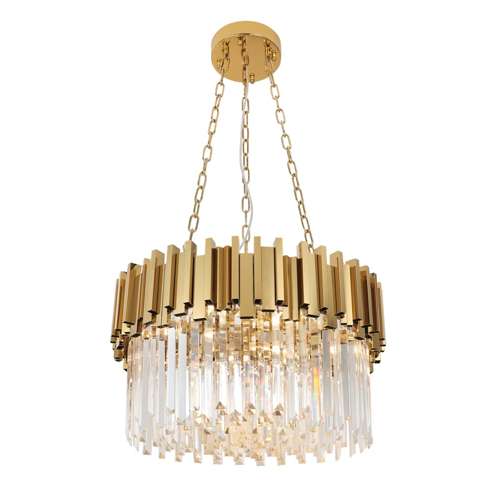 Dannhauser Gold & Crystal Chandelier (Launch Special) - Future Light - LED Lights South Africa