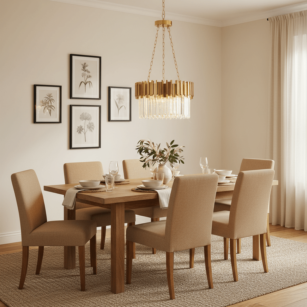 Dannhauser Gold & Crystal Chandelier
