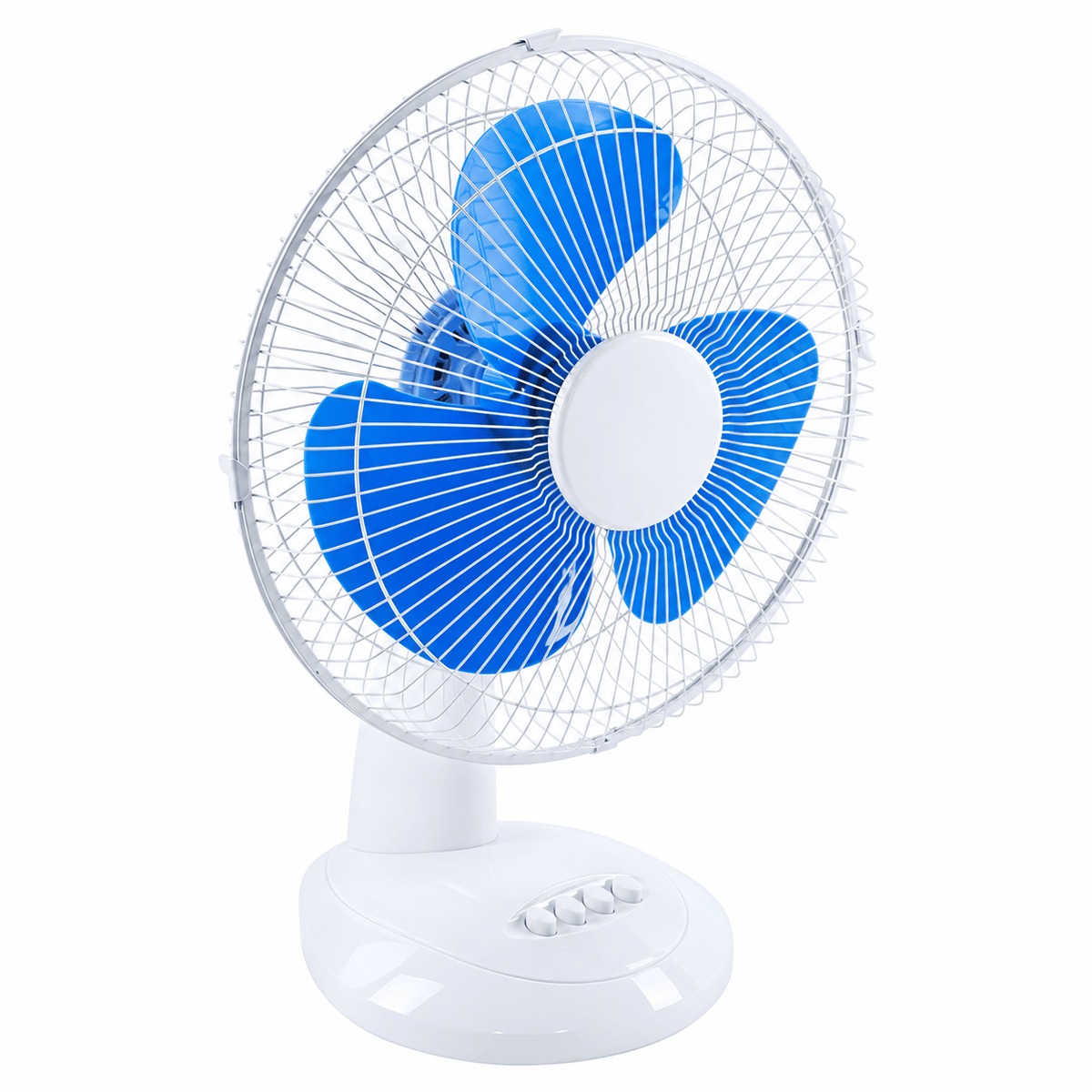 12 Inch Solar & Mains Rechargeable Desk Fan on white background