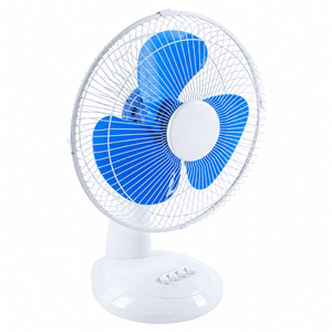 12 Inch Solar & Mains Rechargeable Desk Fan on white background