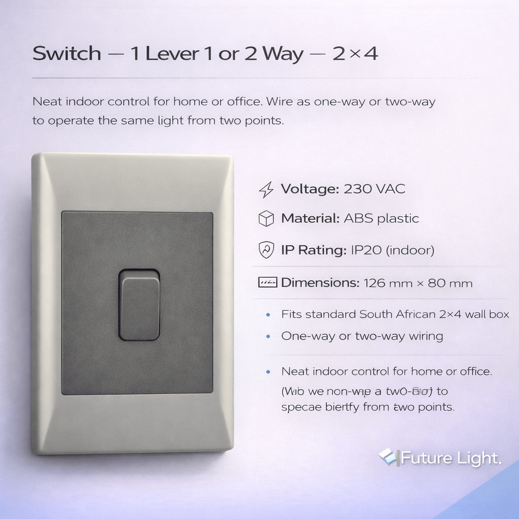 Switch - 1 Lever 1 or 2 Way Switch - 2 X 4