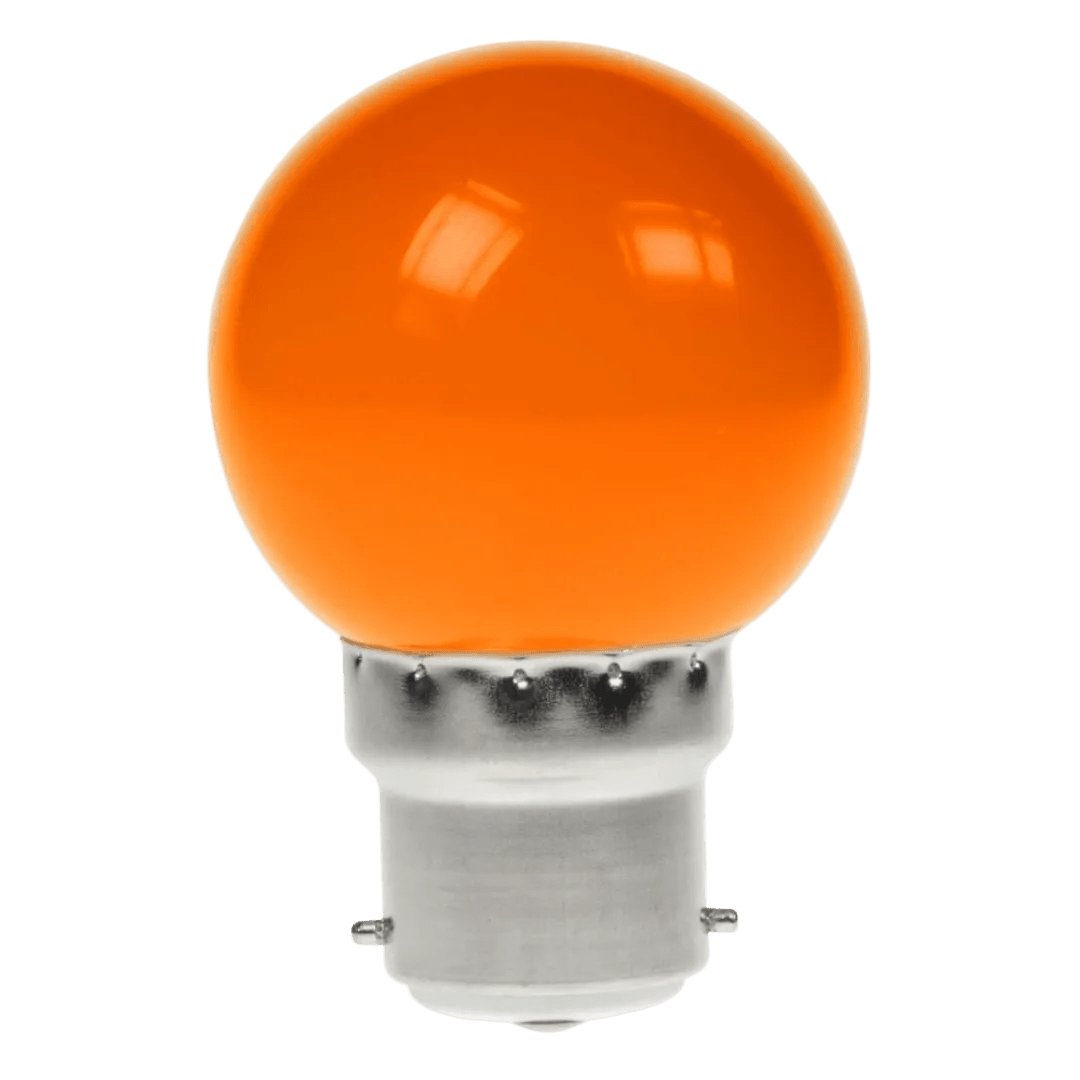1W Golf Ball LED Bulb (B22) - Orange