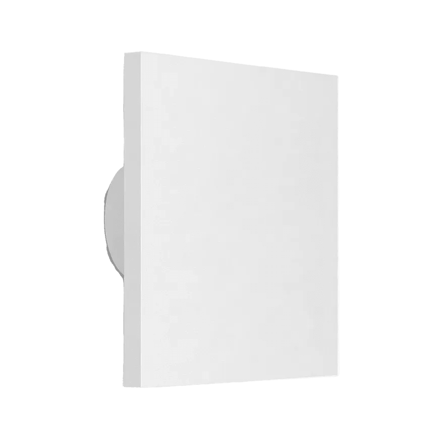 Focal Square White Backlit LED Wall Light (Coastal) - Warm White 3000K