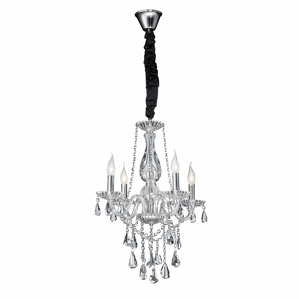 Clear Crystal 4 Arm Chandelier