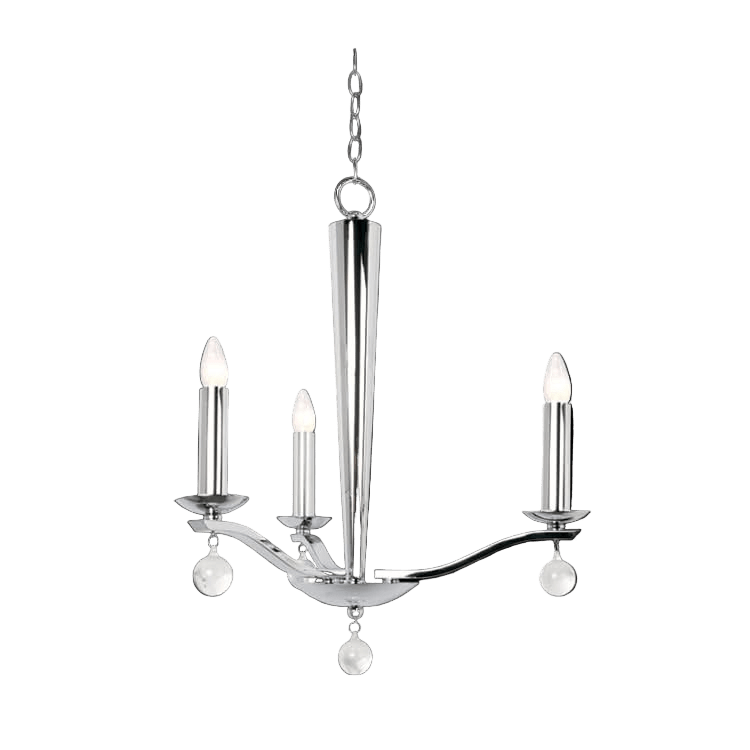 Hadley Chrome Chandelier 3 Arms