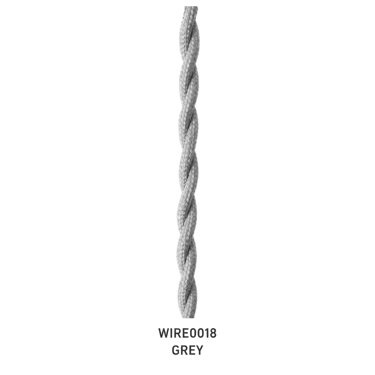 2 Core Twisted Fabric Cable - Grey