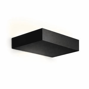Fullhouse Large Dimmable LED Uplight in black, showcasing a sleek, modern design for indoor wall lighting.
