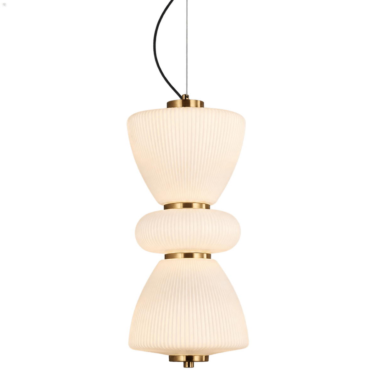 Eclair 1 Pendant Light - 15W, Black, White – transparent background