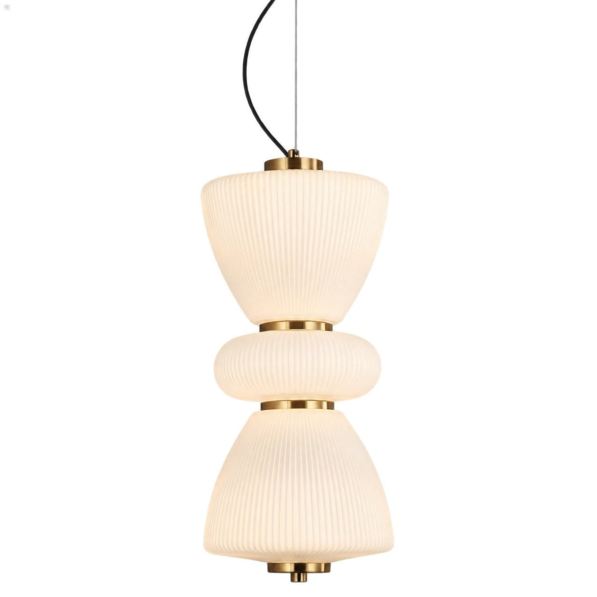 Eclair 1 Pendant Light - 15W, Black, White – white background