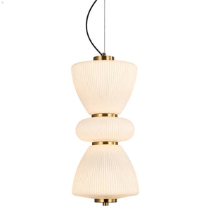 Eclair 1 Pendant Light - 15W, Black, White – white background