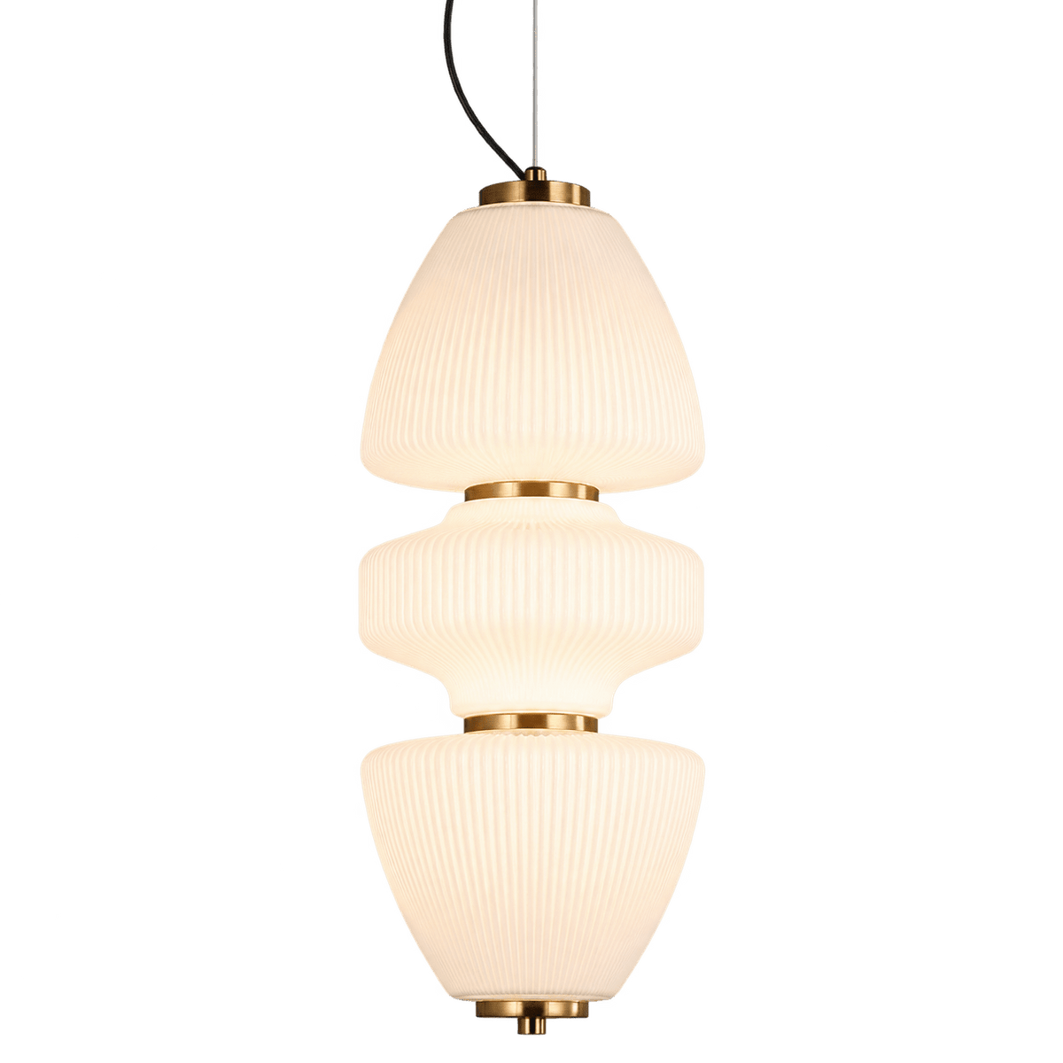 Eclair 2 Pendant Light - 18W, Black, White – transparent background