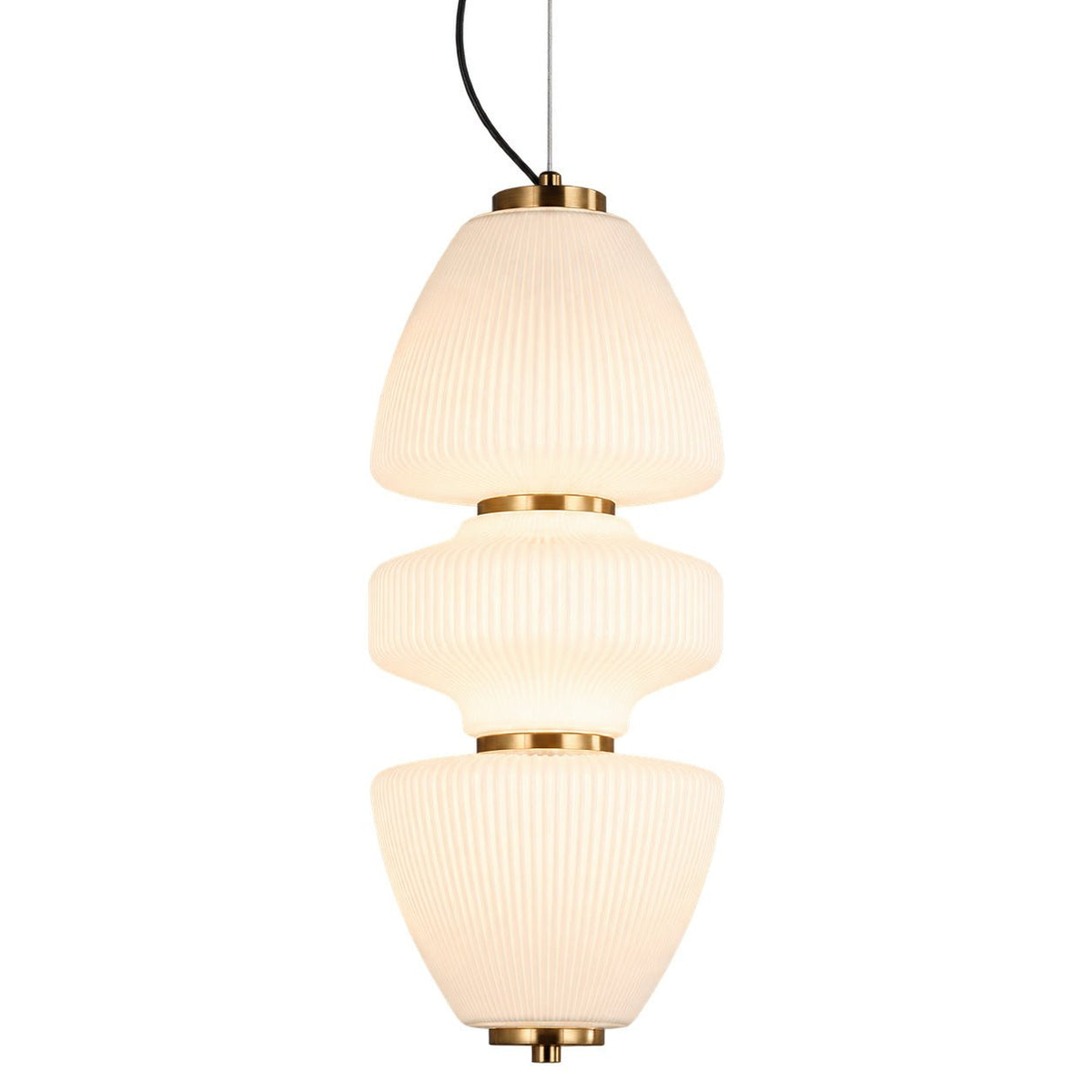 Eclair 2 Pendant Light - 18W, Black, White – white background