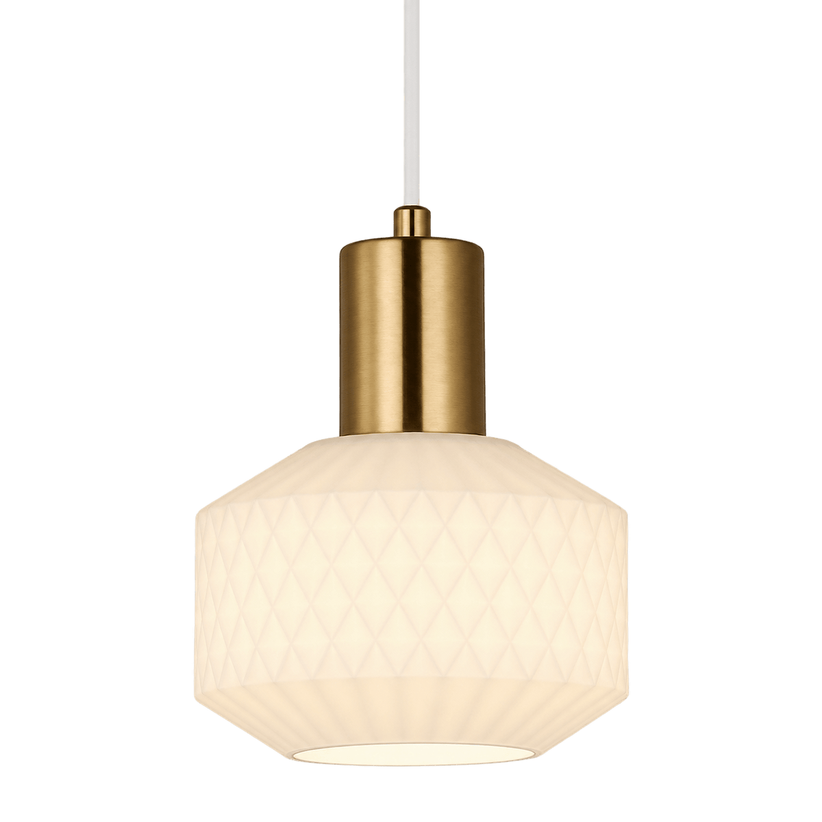 Gatsby Opal / Brass Pendant Light — transparent background