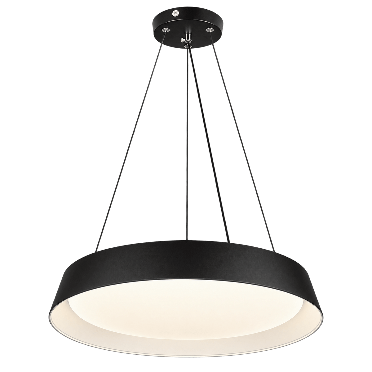 Aura 450 Black / Opal Pendant Light - 3CCT, 30W, Dimmable — transparent background