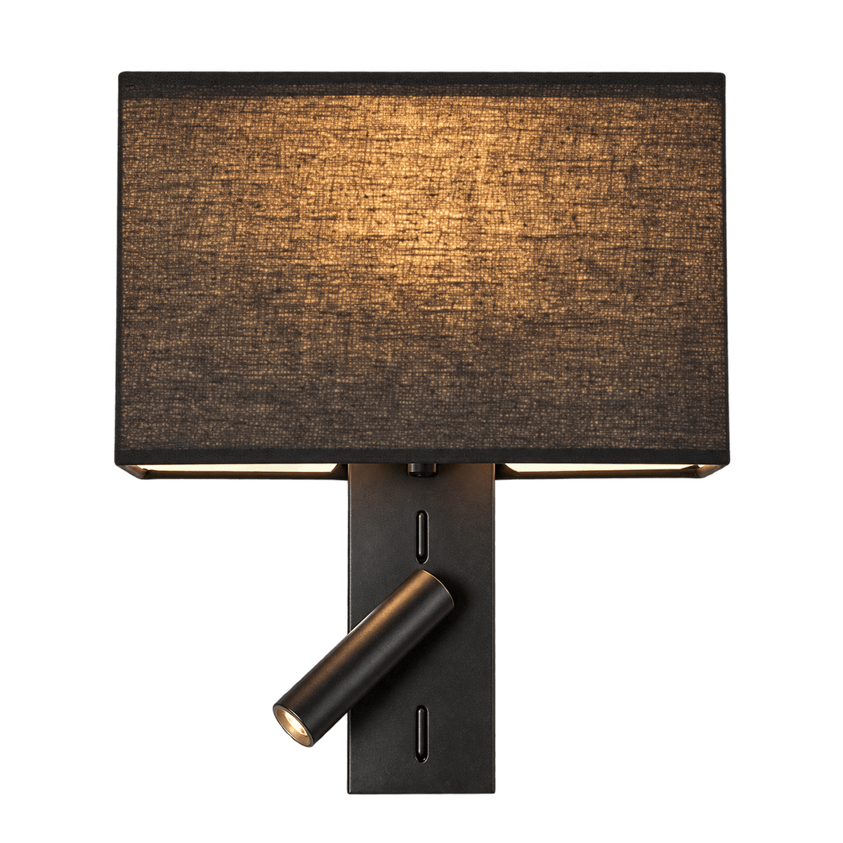 Read & Rest Black Reading Light - E27 + LED – transparent background