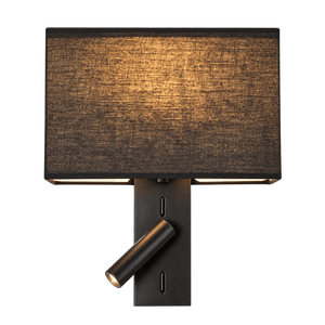 Read & Rest Black Reading Light - E27 + LED – transparent background