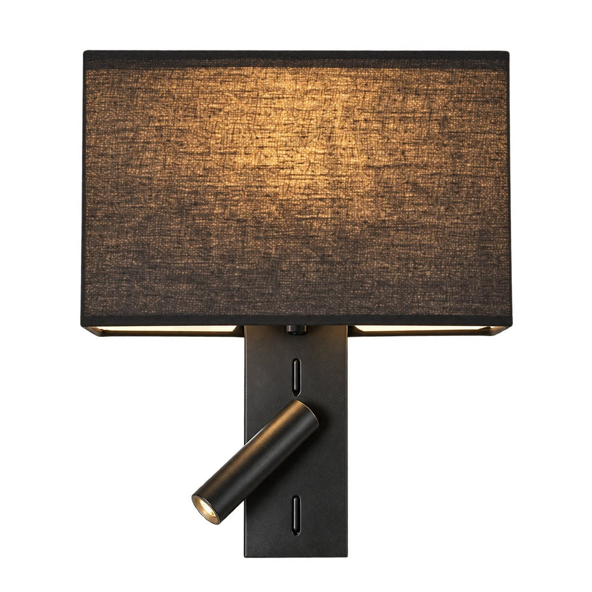 Read & Rest Black Reading Light - E27 + LED – white background